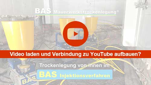 YouTube-Video Kellerabdichtung von innen im BAS Injektionsverfahren®